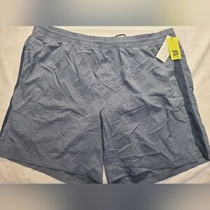 Men's Lined Run Shorts 9" All in Motion Navy Heather Blue Grey Size XXL